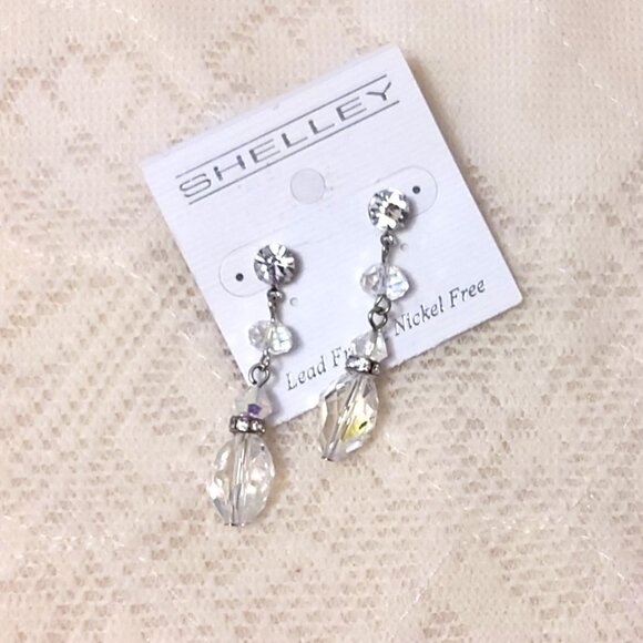 NEW Handcrafted Clear Beads Drop Earrings Women Fashion Jewelry Gifts - Picture 3 of 4